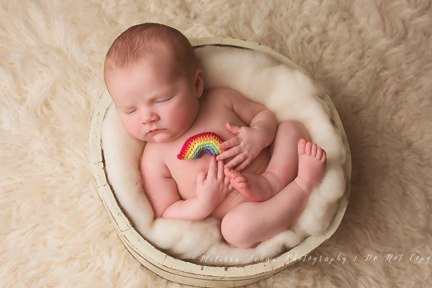 rainbow baby newborn photos
